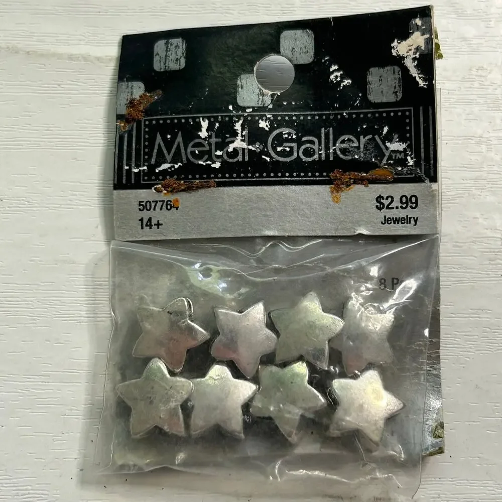 Metal Gallery Silver Copper Spacer Bead Mix Lot NOS
